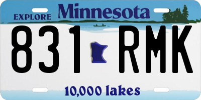 MN license plate 831RMK