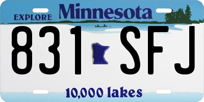 MN license plate 831SFJ