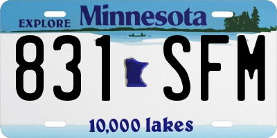 MN license plate 831SFM