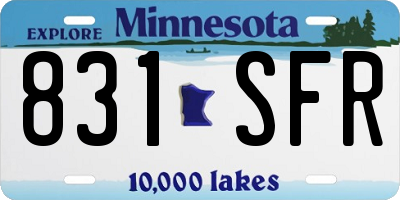 MN license plate 831SFR
