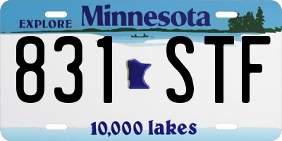 MN license plate 831STF