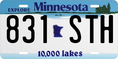 MN license plate 831STH