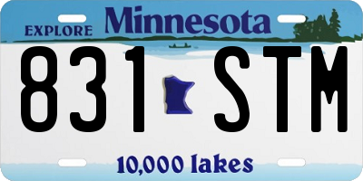 MN license plate 831STM
