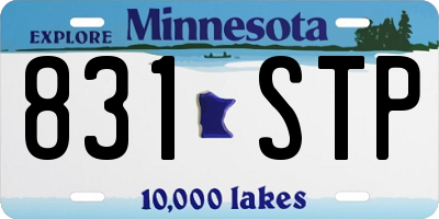 MN license plate 831STP