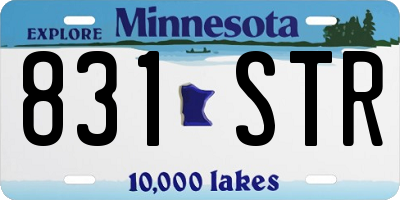 MN license plate 831STR