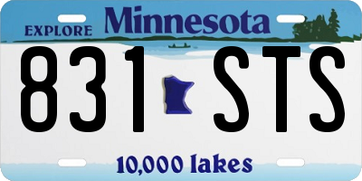 MN license plate 831STS