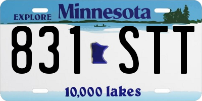 MN license plate 831STT