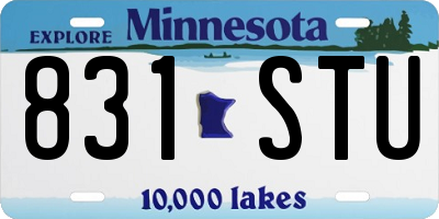MN license plate 831STU