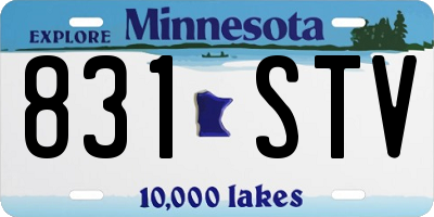 MN license plate 831STV