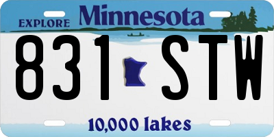 MN license plate 831STW
