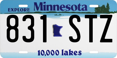 MN license plate 831STZ