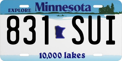 MN license plate 831SUI