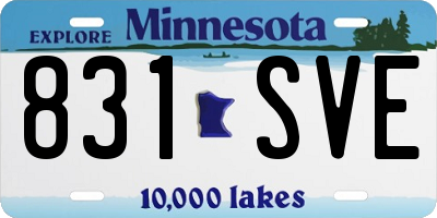 MN license plate 831SVE