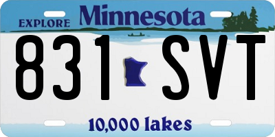 MN license plate 831SVT
