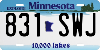 MN license plate 831SWJ