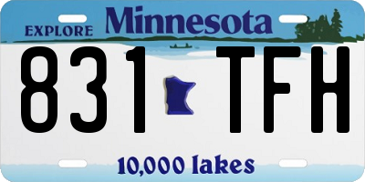 MN license plate 831TFH