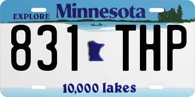 MN license plate 831THP