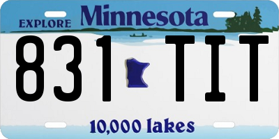 MN license plate 831TIT