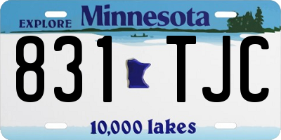 MN license plate 831TJC