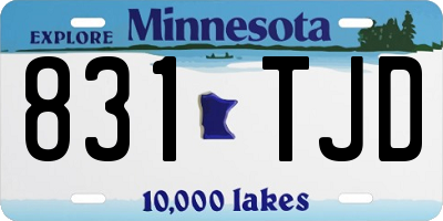 MN license plate 831TJD