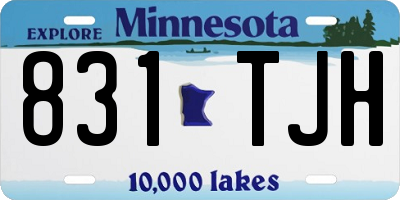 MN license plate 831TJH
