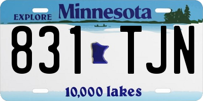 MN license plate 831TJN