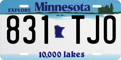 MN license plate 831TJO