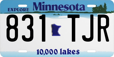 MN license plate 831TJR