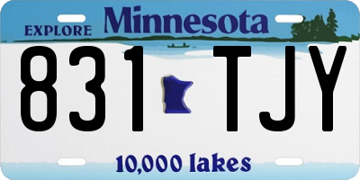 MN license plate 831TJY