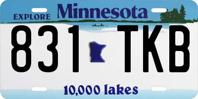 MN license plate 831TKB