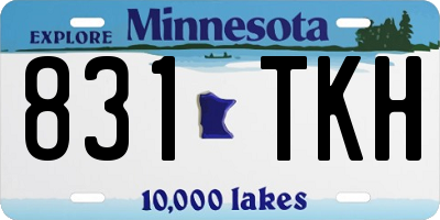 MN license plate 831TKH