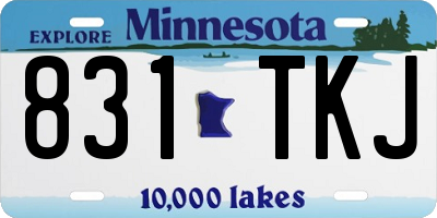 MN license plate 831TKJ