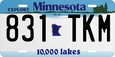 MN license plate 831TKM