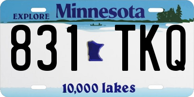 MN license plate 831TKQ