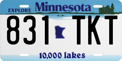 MN license plate 831TKT