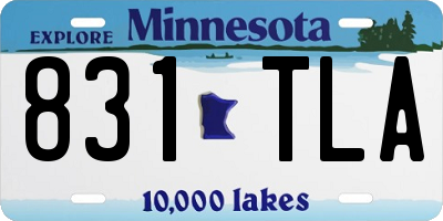 MN license plate 831TLA