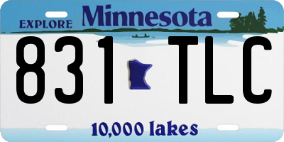 MN license plate 831TLC