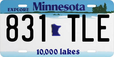MN license plate 831TLE