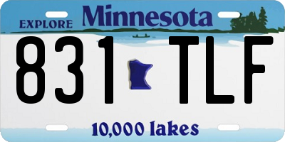 MN license plate 831TLF
