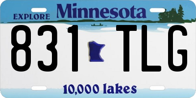 MN license plate 831TLG