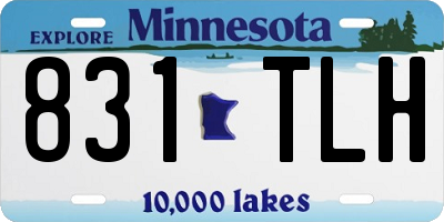 MN license plate 831TLH