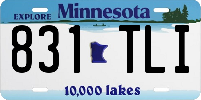 MN license plate 831TLI