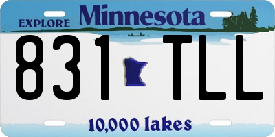 MN license plate 831TLL