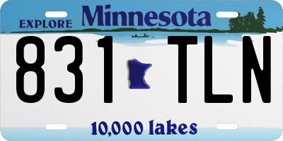 MN license plate 831TLN