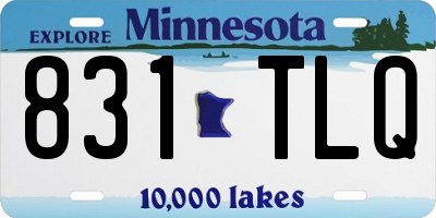 MN license plate 831TLQ