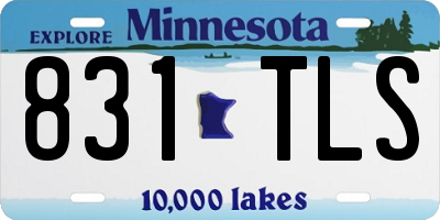 MN license plate 831TLS