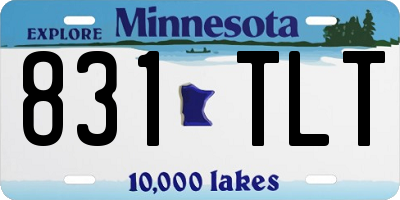 MN license plate 831TLT