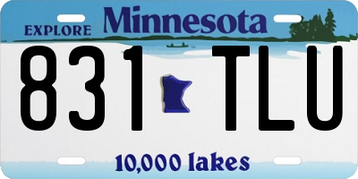 MN license plate 831TLU