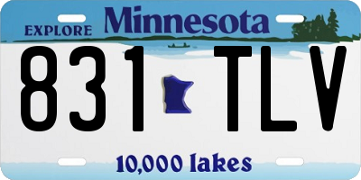 MN license plate 831TLV