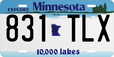 MN license plate 831TLX